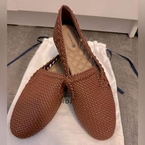 New, Never Worn Birdies Tan Woven Loafers, Size 8.5